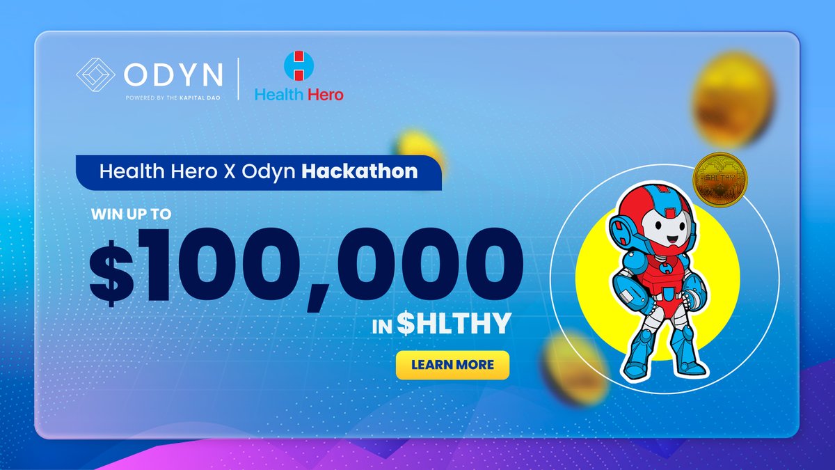 0xOdyn's tweet photo. 🚨 Attention all web3 browser game builders! 🚨 

We're teaming up with @GoHealthHero to give away $100k worth of $HLTHY in prizes in our upcoming #hackathon!

🗳️ Submission period open until May 1

👉 Learn more: https://t.co/Ol7xiqvonf https://t.co/AfOrDLLnhr