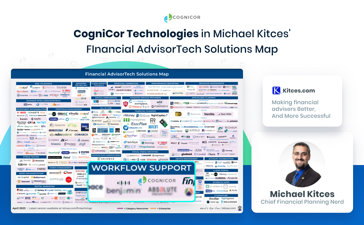 ManjushaE1's tweet photo. @cognicor  is in Michael Kitces' Financial Advisor Tech Solutions Map. Financial Advisor Tech Solution Map is widely recognised as a valuable resource for financial advisors seeking to adopt technology solutions in their practices. https://t.co/5CFDodApgE