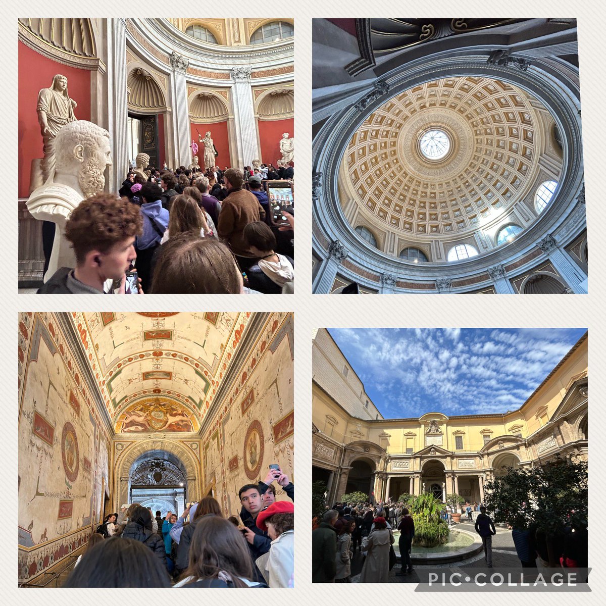 MartinezVenez's tweet photo. Day 9- part 1 @ImmaculataOCSB students visit the Vatican City and learn about the history and the art of this independent country! Sistine Chapel, Michelangelo murals, Vatican museum, sculptures and tapestry. So incredibly rich in Arts and culture 💕 #whymac #travelintime https://t.co/tMNqidfsaR