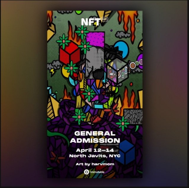 My #NFTNYC2023 Digital Twin NFT Ticket features art by harvmcm <a href="/harvmcm/">harvmcm</a> 
Their work will also be shown at the #NFTNYC2023 Community Artist Showcase at NFT.NYC

app.nft.nyc/token/nftnycdi…