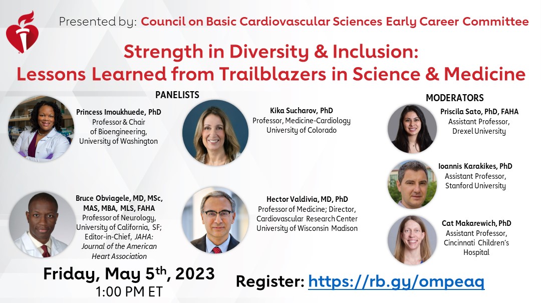 Dr. Nikki Purcell (@nhpetunia) on Twitter photo Join <a href="/BCVSearlyCareer/">Basic Cardiovascular Sciences (BCVS) Early Career</a> on Friday May 5th at 1pm EST for this exciting Webinar. Register now @
rb.gy/ompeaq Join <a href="/BCVSearlyCareer/">Basic Cardiovascular Sciences (BCVS) Early Career</a> on Friday May 5th at 1pm EST for this exciting Webinar. Register now @
rb.gy/ompeaq