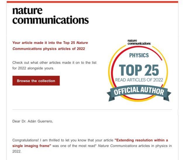 Wow, such an honour to receive this recognition from Nature Communications, credit goes to Esley Torres, @AdanGue1 and all co-autors for the impact their work is having. Click below to read the original paper #NCOMTop25

nature.com/articles/s4146…
