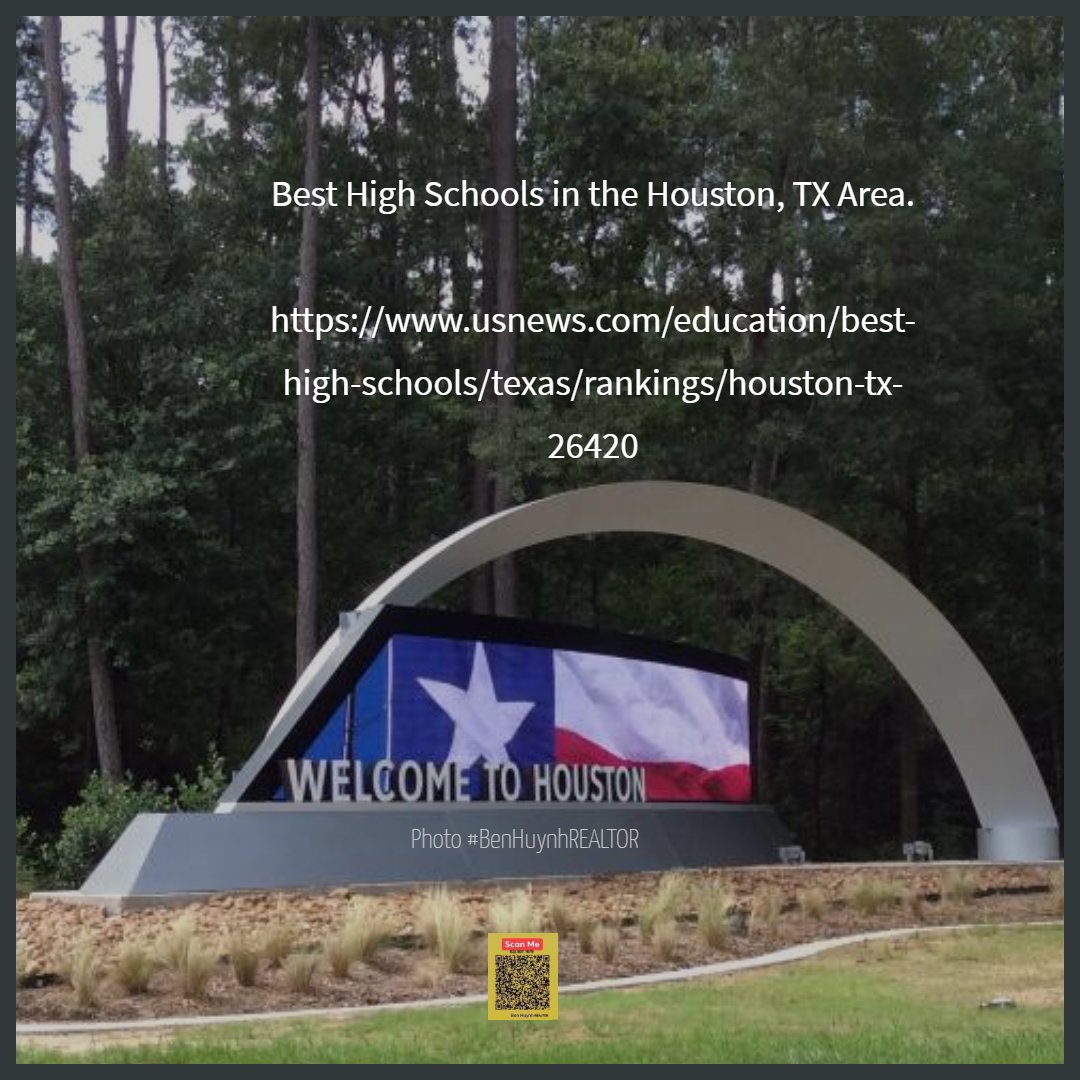'Best High Schools in the Houston, TX Area.'
usnews.com/education/best…

#school #education #highschoolsports #texaseducation 
Image #Google & #BenHuynhREALTOR.