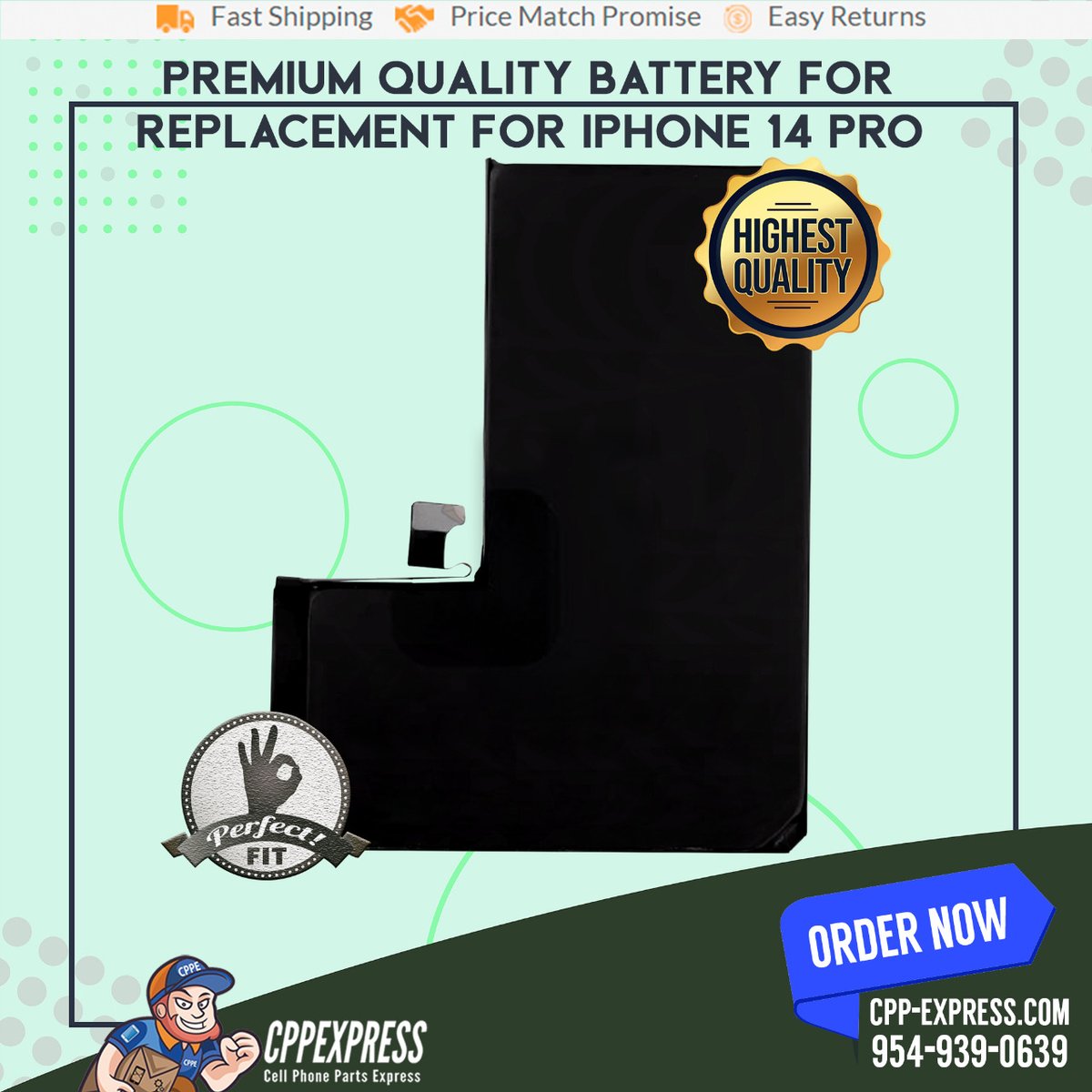 cppexpress's tweet photo. Premium Quality Battery For Replacement For Iphone 14 Pro.
IN STOCK!
ORDER NOW!
Visit us at https://t.co/awqaePpTPg or call us at 954-393-0639

#bestservice #cppexpress #cellphoneparts #phonescreens #cellphoneparts #phonerepairparts https://t.co/tNdlIhB6AO