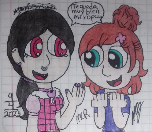 MCRichardson27's tweet photo. Les comparto un dibujo de mi Oc's Roxetta Blaze y Haruka Haruno de Go! Princess Precure intercambiando sus ropas (y curiosamente, cumplen este 10 de Abril)
#roxettablaze #oc #harukaharuno #goprincessprecure #drawing #drawingoftoday https://t.co/dptDWwN34k