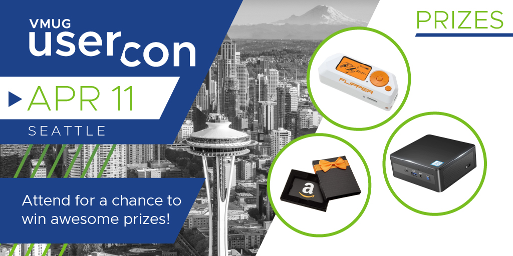MyVMUG's tweet photo. Are you ready for the #SeattleVMUG UserCon TOMORROW? Plus, just for attending, you'll be entered to win one of many great prizes! Don't miss this opportunity to learn from industry experts. We can't wait to see you there!
RSVP: https://t.co/FrVpV07slC https://t.co/TyNAYgTxZ2