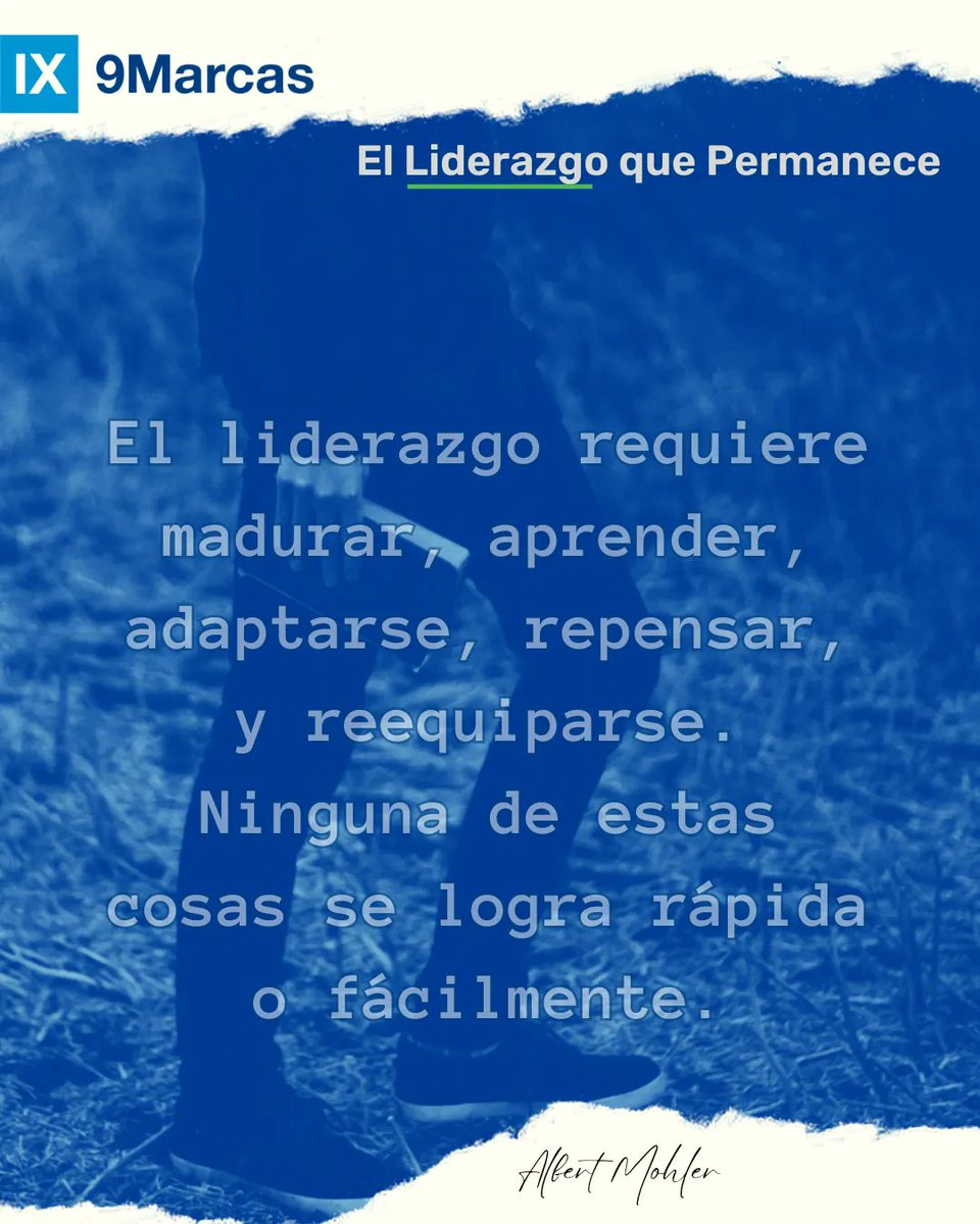 9MarcasESP's tweet photo. El Liderazgo que Permanece | Por Albert Mohler
#Liderazgo #Articulos
▶️https://t.co/UsxKmrfQvR https://t.co/m2F8fWc2kf