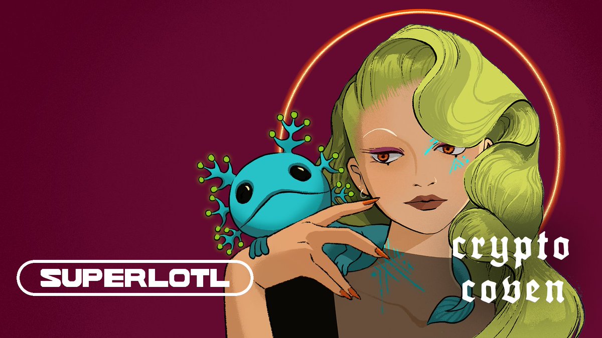 Witches wander the weird wilds of the world… and they’ve stumbled across the weirdest creature to ever exist

The Superlotl

<a href="/crypto_coven/">crypto coven</a> x @superlotls 
Another killer web3 collab 💥