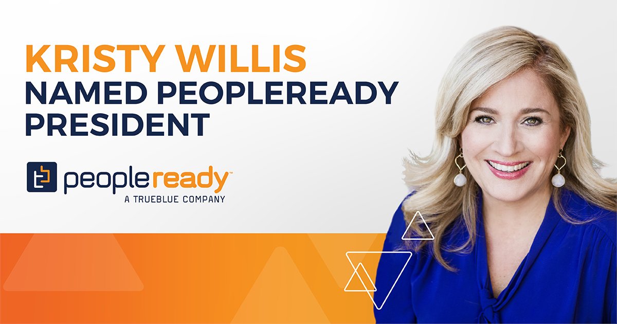 We are excited to share that Kristy Willis has been named President of @PeopleReady! More details: bit.ly/3Gwm28H #ThePeopleCompany