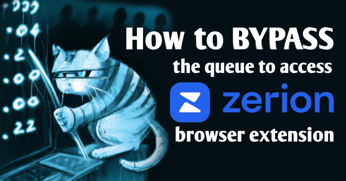 da686rk's tweet image. A month ago, @zerion team announced the release of their browser extension. 
Anyone can join the testing queue to gain access to the beta version, with over 350K registrations to date. But you can be the first to test it out using #Web3 superpower 🦹