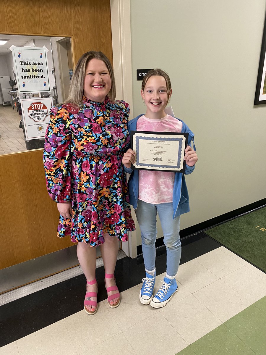 Congratulations to Maris for being recognized at the School Board Meeting tonight for placing Bronze in the district Math Expo! We are so proud of you!!!