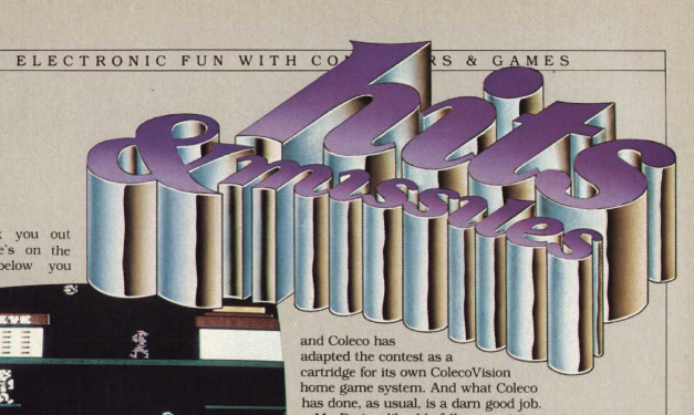 I'm going through a 1983 issues of Electronic Fun magazine and some art director doubled down on extruded lettering and I love them for it. Starts off great and gets more and more unhinged
