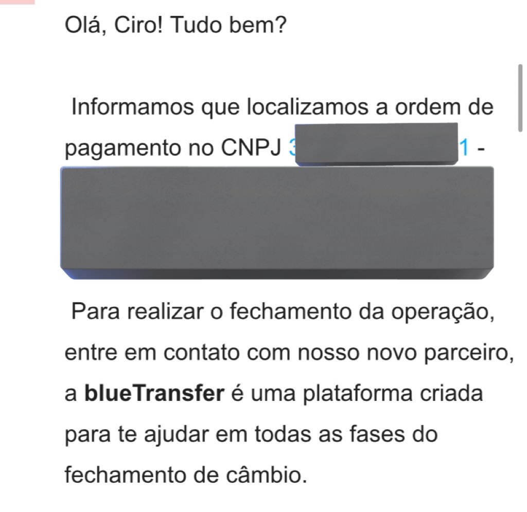 O @bancomaster rompeu parceria com a @RemessaOnline e já identificamos que o banco Master está com meu dinheiro

Só que se recusam a fazer a transferência se n usar o @bluetransferbr que eu não tenho conta e nem quero abrir (agora ainda menos)

🤡🤡🤡🤡⚔️