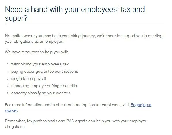 deanrobinau's tweet photo. The ATO has many resources to help you, or contact us directly 🤳 https://t.co/UTLWpRll2V