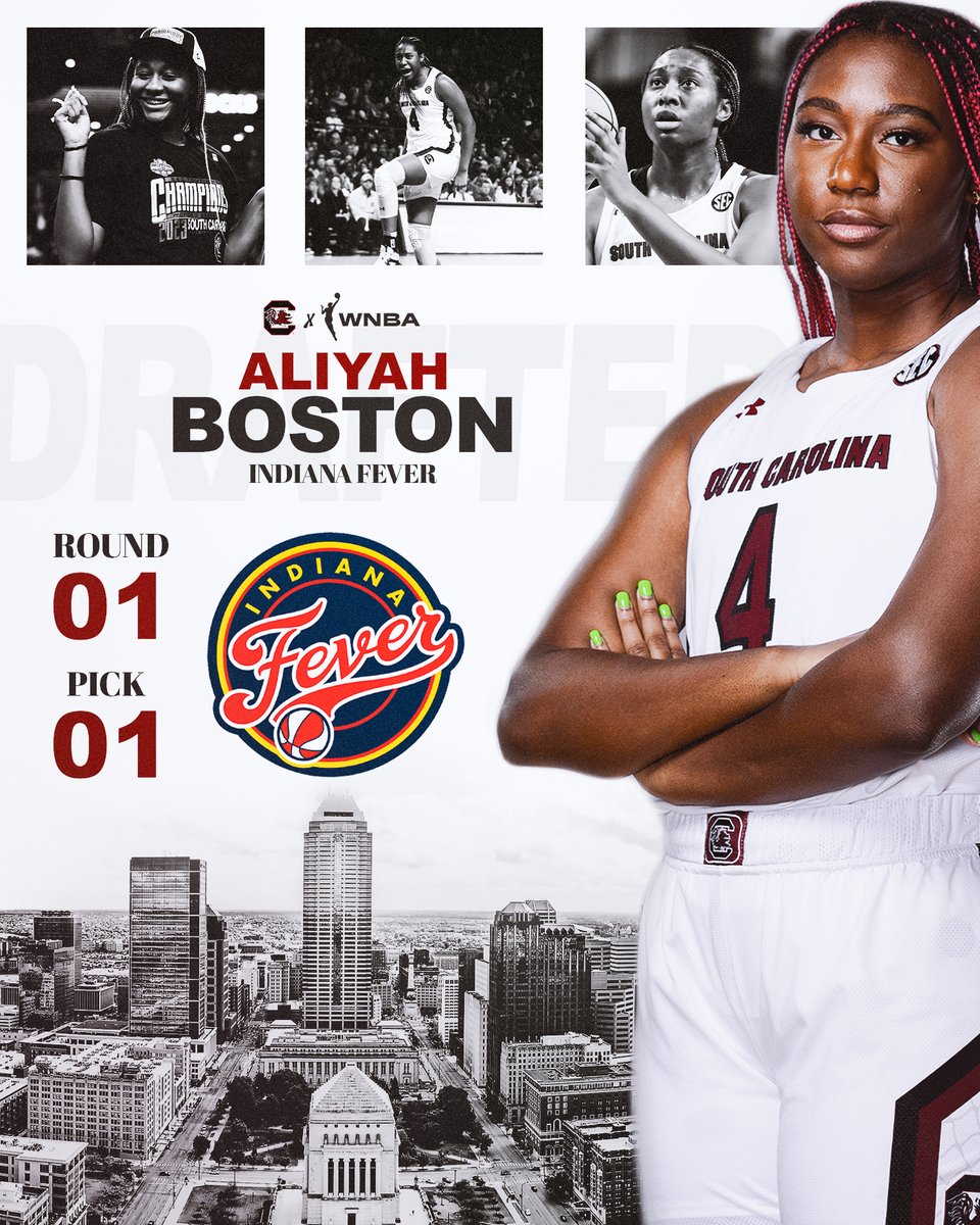 South Carolina Women's Basketball (@gamecockwbb) on Twitter photo It's official โ with the first pick in the 2023 #WNBADraft ...
<a href="/aa_boston/">Aliyah A. Boston</a> is going to the <a href="/IndianaFever/">Indiana Fever</a> It's official โ with the first pick in the 2023 #WNBADraft ...
<a href="/aa_boston/">Aliyah A. Boston</a> is going to the <a href="/IndianaFever/">Indiana Fever</a>