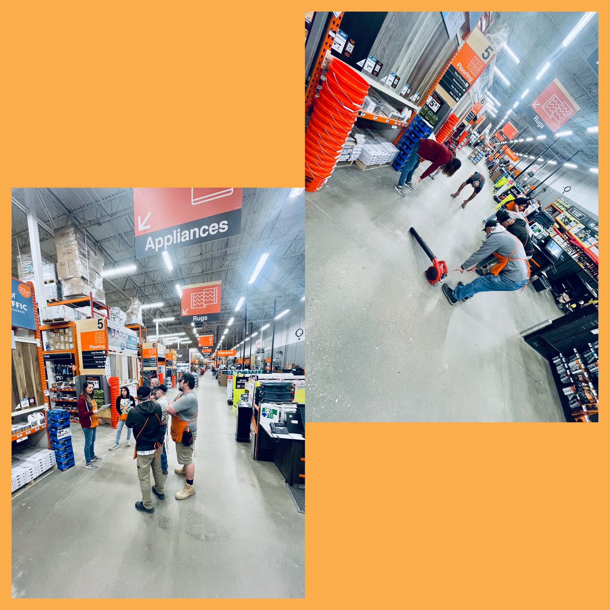 Caught Jessica cxm covering the morning meeting with a stretch with the team!@JoannaBlas1