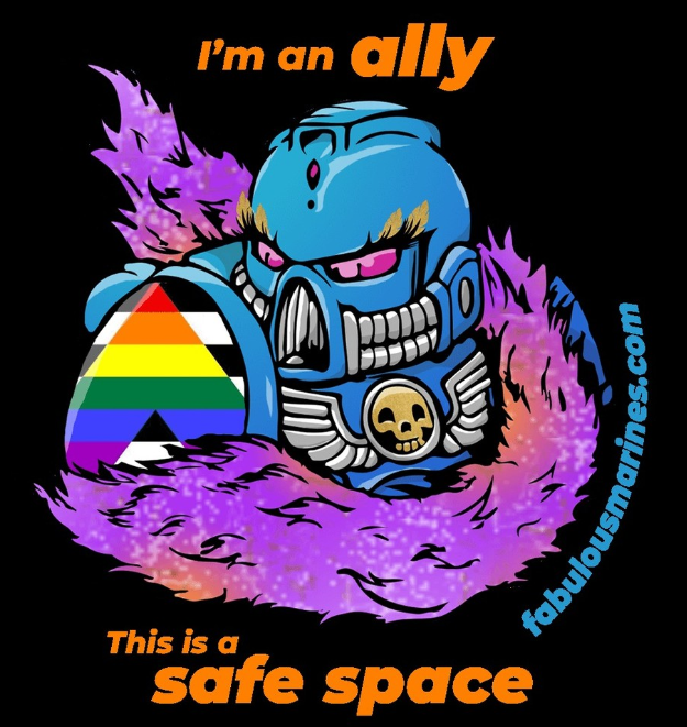 Fabulous marine has appeared on your timeline Brandishing their Ally flag.

Allies - the good one's that stood  with us on the front-lines since day one. The ones who challenge heteronormativity for a better, more altruistic future.  

Retweet if you're a proud Ally! LGBTQ POWER!