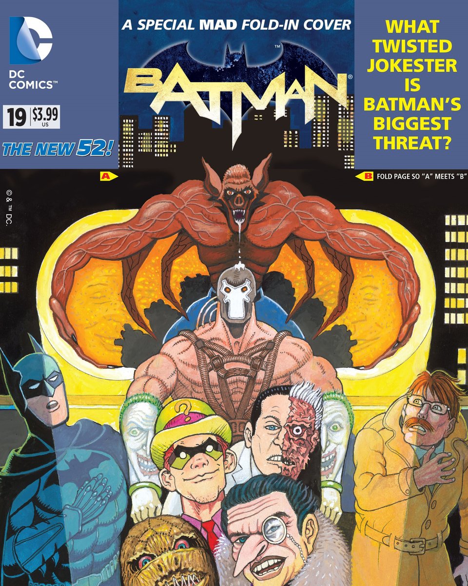 DCOfficial's tweet image. DC and the staff at MAD Magazine are heartbroken by the passing of the legendary artist Al Jaffee. Al was MAD Magazine’s longest running contributor, creator of the MAD Fold-In, and a charter member of “The Usual Gang of Idiots.” His signature style and wit will be MADly missed.