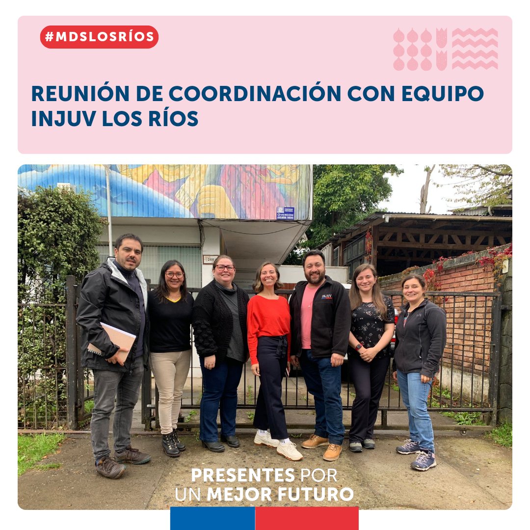 🤝🏻 Nuestro Seremi, Roberto Giubergia, se reunió con la directora regional, Gaby Marihuan, y el equipo de <a href="/INJUVLosRios/">INJUV Los Ríos</a>, para coordinar trabajo territorial con las juventudes, el fortalecimiento del intersector y las lineas de acción en cuanto a liderazgo y emprendimiento jóven.