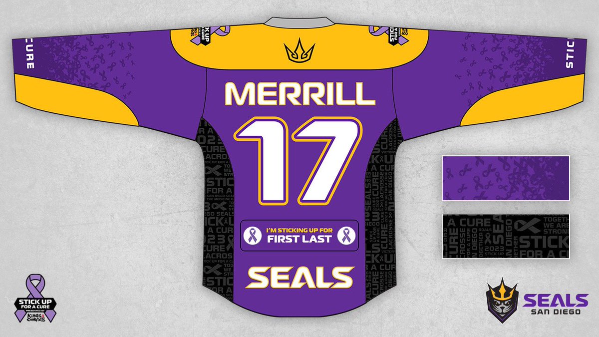 SealsLax's tweet image. Our annual cancer awareness night, Stick Up For A Cure, returns to Pechanga Arena on Saturday, April 22.

Special customizable jerseys are available NOW to be auctioned off! Bidding is live and closes on Friday, April 14 at 12 pm PT. Link in our bio - get yours today!