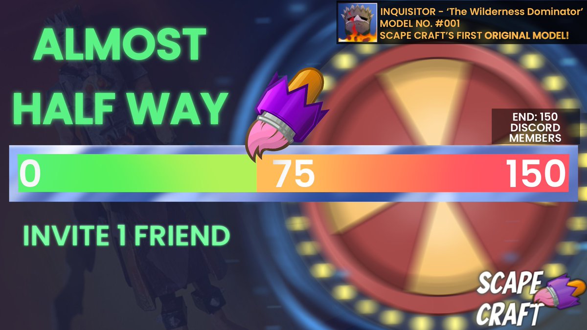 Scape_Ink's tweet image. Our Scape Craft community is almost half way to it's goal of 150 Discord Members! 

Please Join the server &amp;amp; Invite one friend for a chance at winning Scape Crafts FIRST EVER custom Runecape Figure! 

Join Now: discord.gg/scapecraft

#runescape #runescapegiveaway #osrs