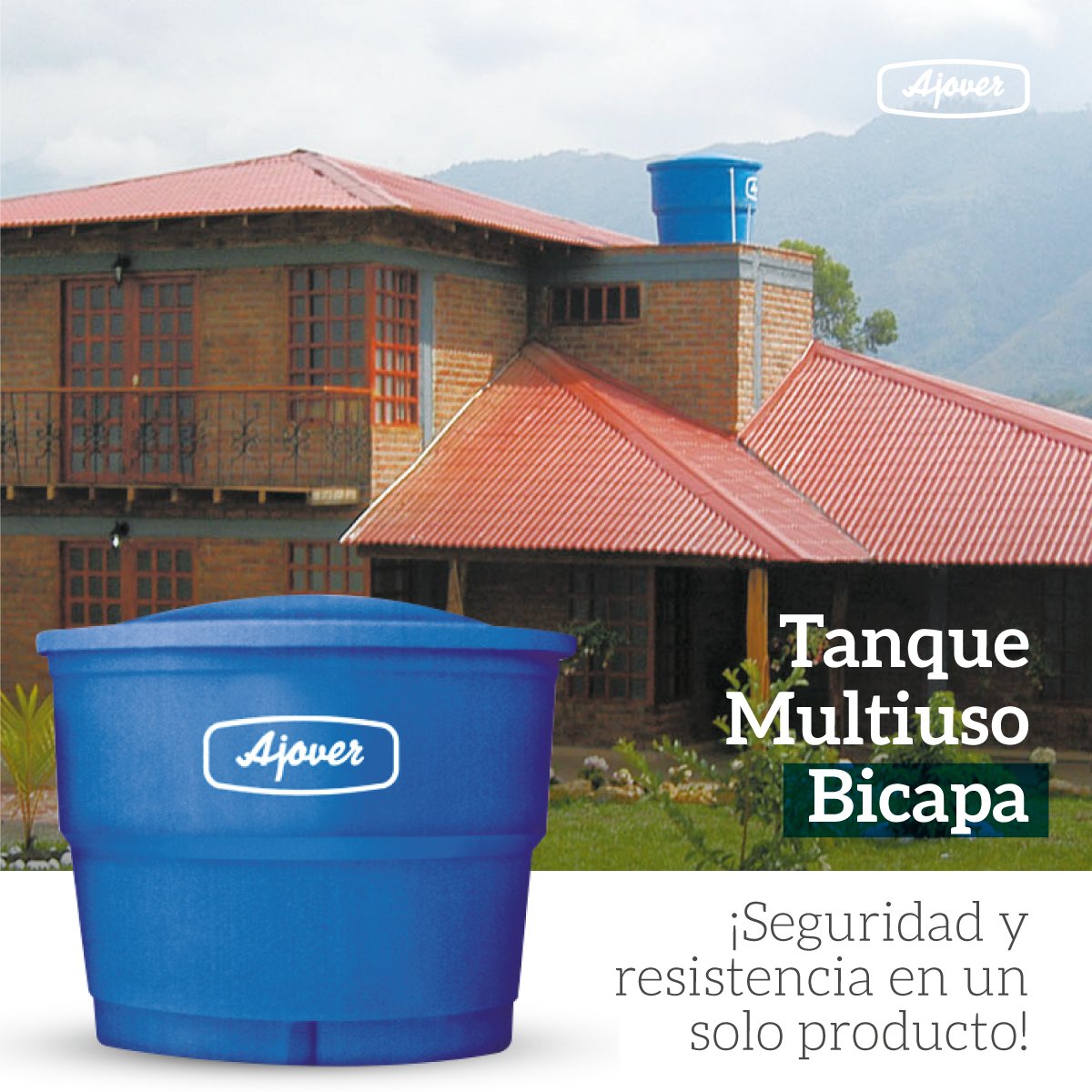 ajover's tweet image. ¡Agua 100% segura con Ajover 💪! Gracias a su recubrimiento interior se facilita su limpieza, la verificación del estado del agua contenida y evita la adherencia de cualquier tipo de suciedad.