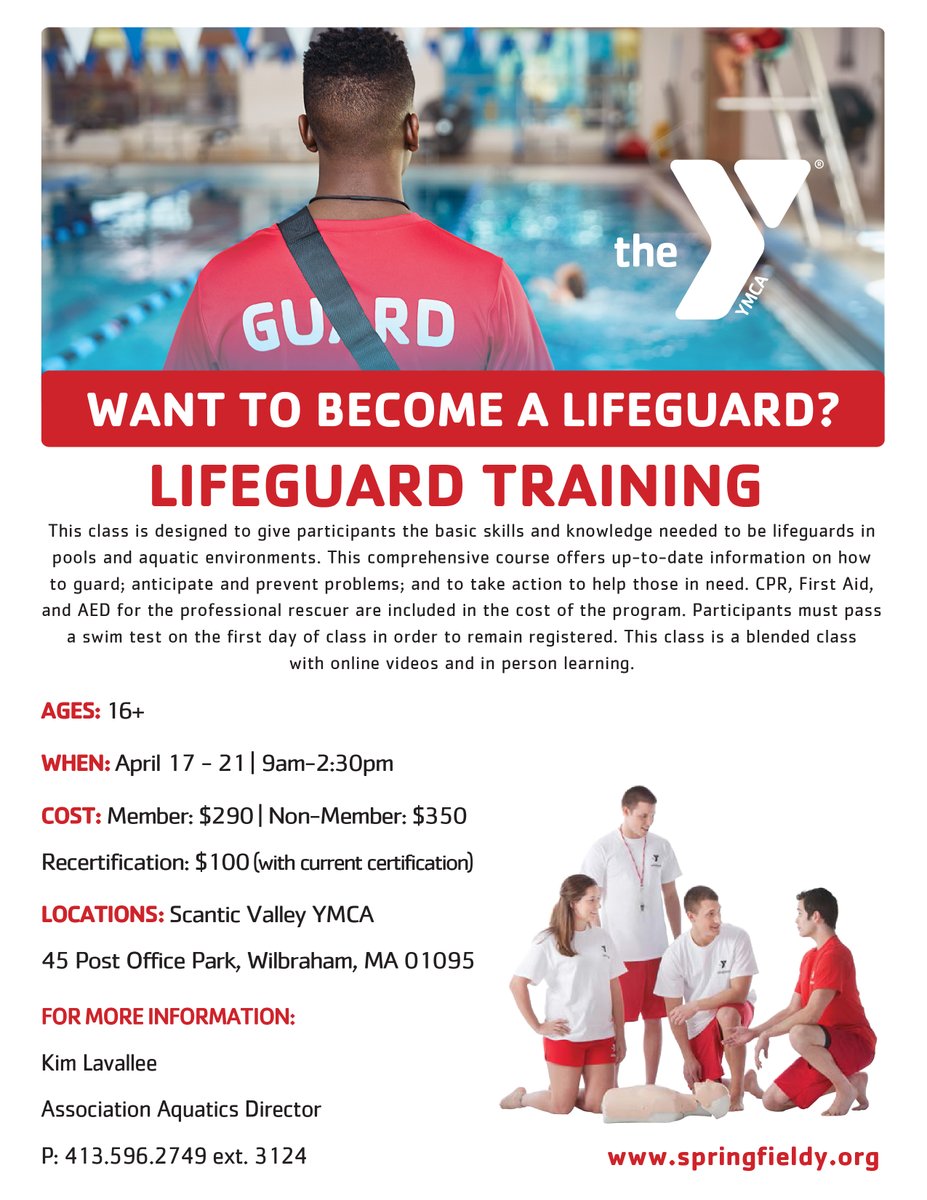 Lifeguard training is one week from today! Sign up today to expand your skill set or to refresh your previous knowledge.