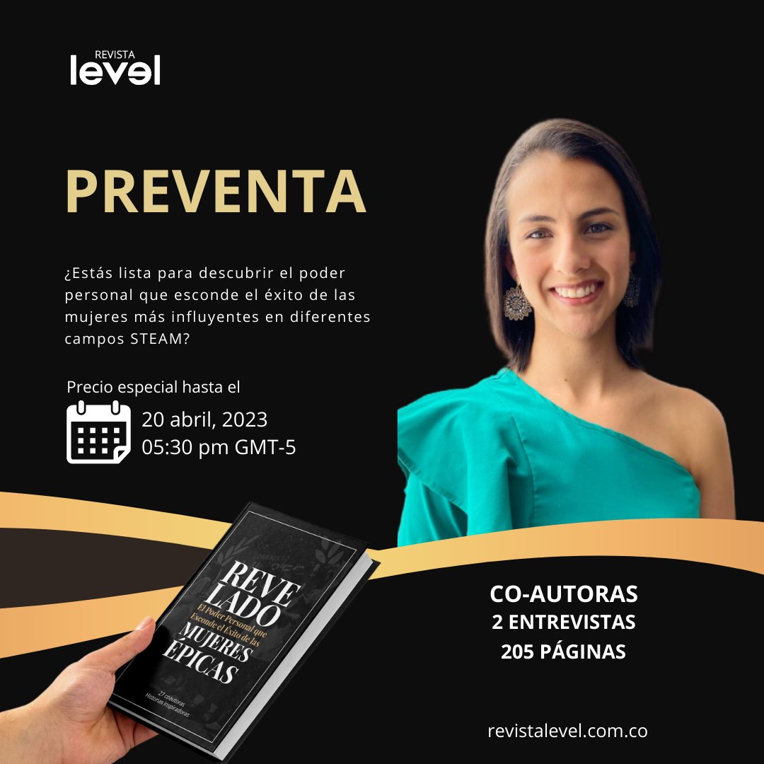 levelhumanright's tweet photo. ¡Te Invitamos al Lanzamiento del Libro "Revelado: El Poder Personal que Esconde el Éxito de las Mujeres Épicas" el 20 de abril a las 5:30 pm en Bogotá! 📅 Carrera 11 No. 78-47, Salón Magistral Edificio Fundadores de la Universidad EAN, Bogotá. https://t.co/BMq5ufkhQ6