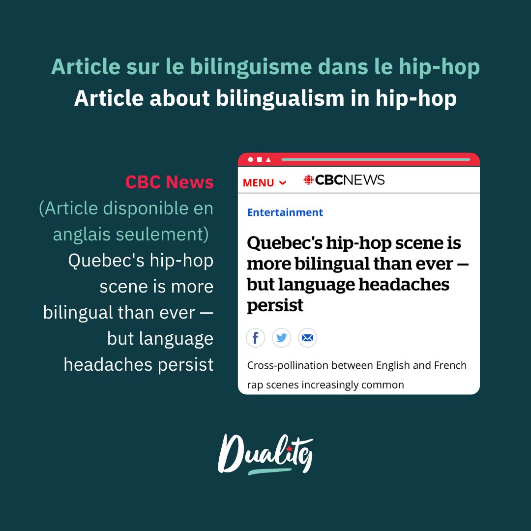 📝 Article: Quebec's hip-hop scene is more bilingual than ever — but language headaches persist

➡️ Read the article: cbc.ca/amp/1.6732132

--

➡️ Lire l'article (disponible en anglais seulement) : cbc.ca/amp/1.6732132
