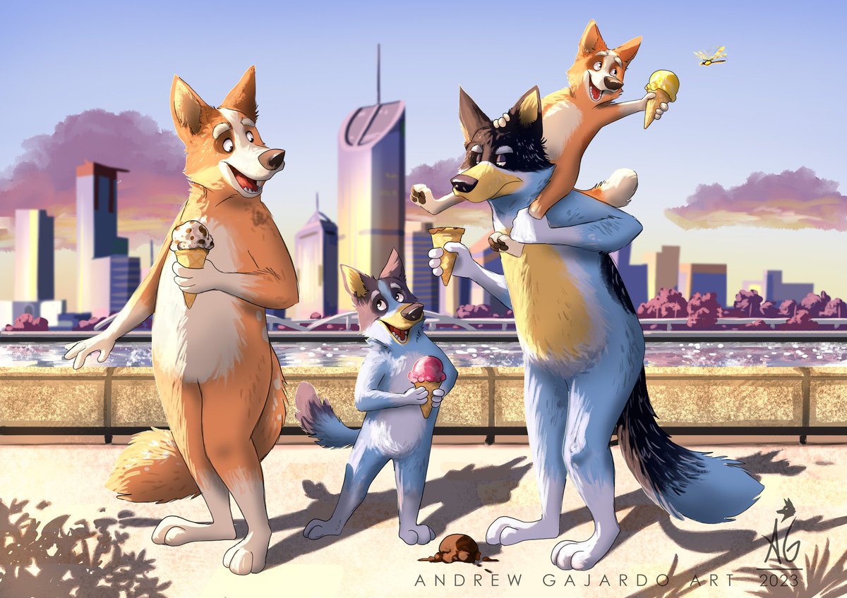 Heleer family
#bluey #fanart #furry #blueyfanart