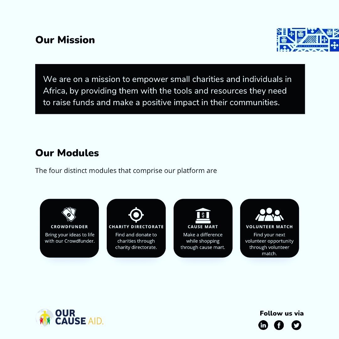faciotechgh's tweet photo. We are empowering changemakers to make a difference in their communities. #faciotech #ourcauseaid #crowdfunding #charities https://t.co/wRjKpyXfmd