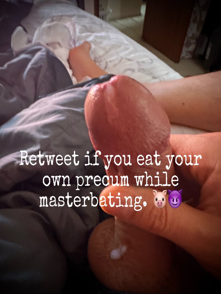hungxtwo's tweet photo. Do you like the way you taste? 👅 

Retweet if you do.  Show us your precum in the comments. 😈💦 https://t.co/xHlFan2Mlt