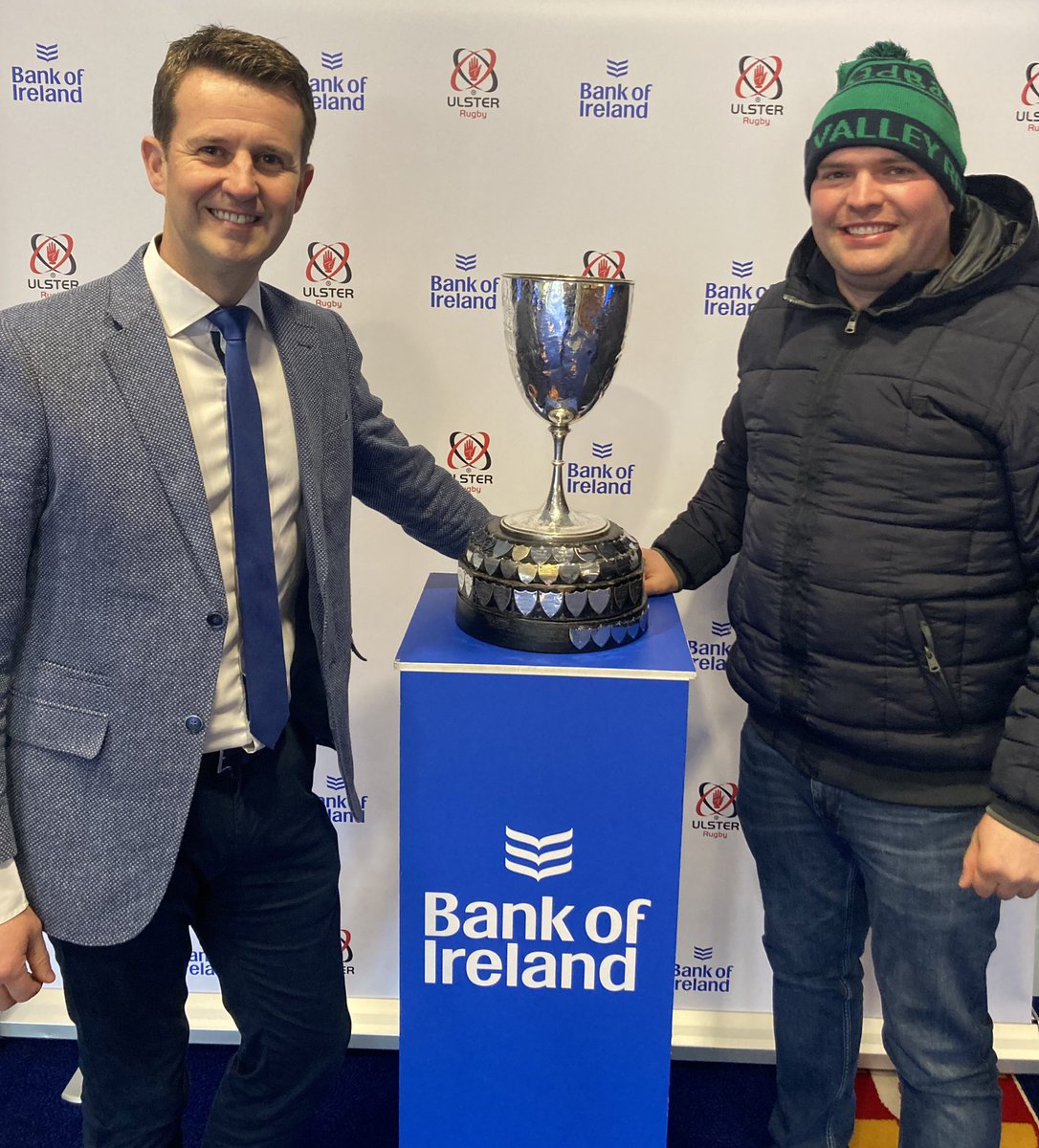 Will_Thompson7's tweet photo. Congratulations to @Ballyclare_RFC on winning the @bankofireland Towns Cup against #ClogherValley at the @KingspanStadium 
Some great rugby played - well done to both teams and in particular @MikeOMK12 and his @Ballyclare_RFC team 👏👏🥇🏆 https://t.co/QFldRFP7Ot
