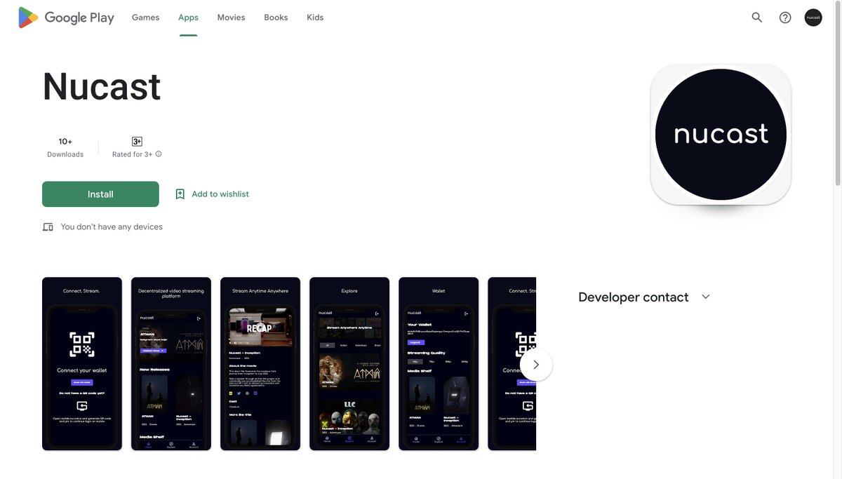 NucastIO's tweet photo. You recently saw us appear within the @eternlwallet DApps page as the first video-streaming solution on #Cardano, and now you'll find the app available for download using @GooglePlay
The Nucast Mobile App has officially released!📱
Link: https://t.co/ReWLdeO3v7
Let's Build!🎬 https://t.co/XgnQqrYXTq