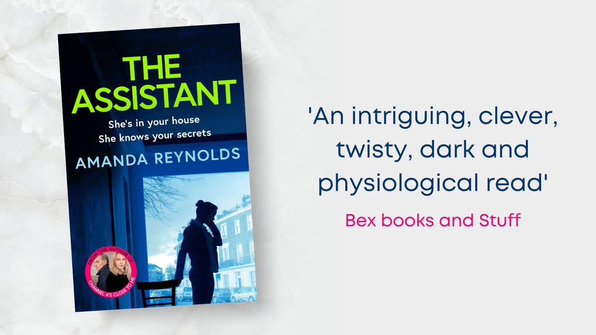 'An intriguing, clever, twisty, dark and physiological read' says @bexbooks_stuff about #TheAssistant by   @amandareynoldsj  bexbooksandstuff.com/post/the-assis… 

Pick up a copy today ➡️ amzn.to/3CHexcW