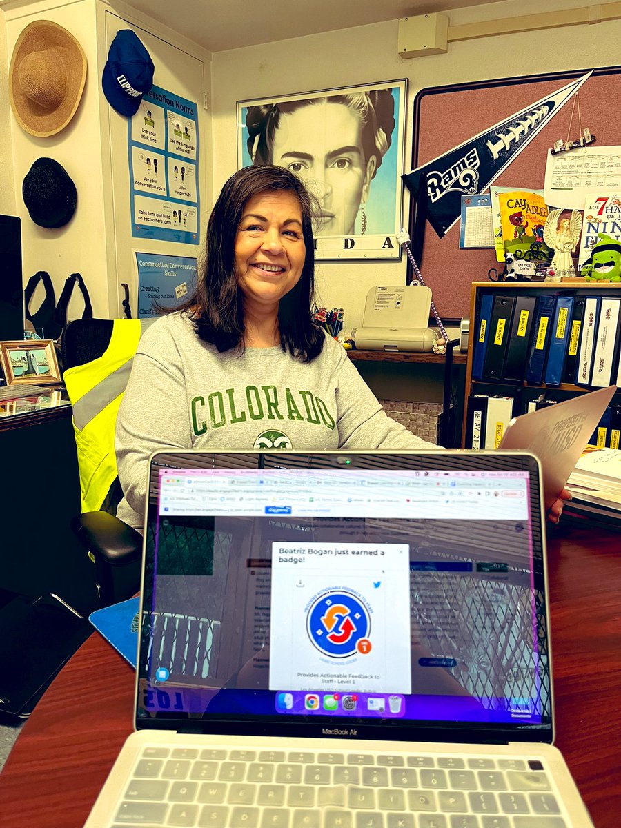 Principal Bogan received a badge in providing actionable feedback. In addition to her amazing work in Data Driven Instruction, she’s committed to guiding her teachers and teacher leaders toward success by modeling a growth mindset and providing clear and consistent feedback!