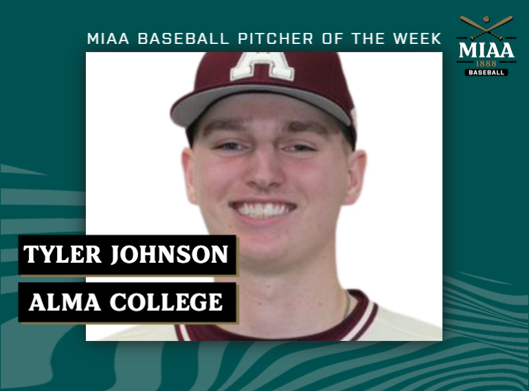 MIAA1888's tweet photo. #D3MIAA Baseball Athletes of the Week | April 10, 2023 ⚾

Pitcher:
Tyler Johnson, @AlmaScots
https://t.co/UL1CWw2vW6

Position Player:
David Stechow, @khornets
https://t.co/hm5yh1tVvi

#MIAAbsb https://t.co/OmWUHakxri