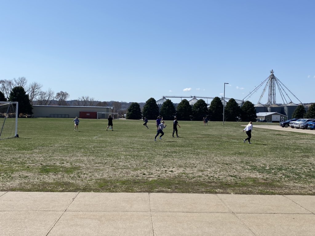 Child Dev 2 students working on physical development activities on a beautiful day! @bhsblair #blairbears