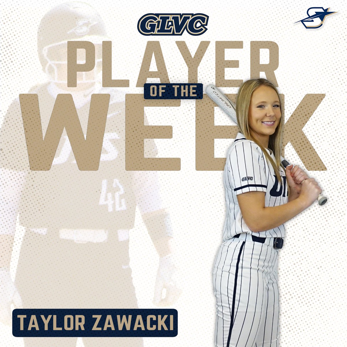 GLVC PLAYER OF THE WEEK!

Taylor went 8-15 in four games and scored five runs for the Prairie Stars. She also pitched 11.0 innings in the circle, allowing just three earned runs and striking out 16 ⭐👏

<a href="/UIS_Softball/">UIS Softball</a> | #ProtectThePrairie