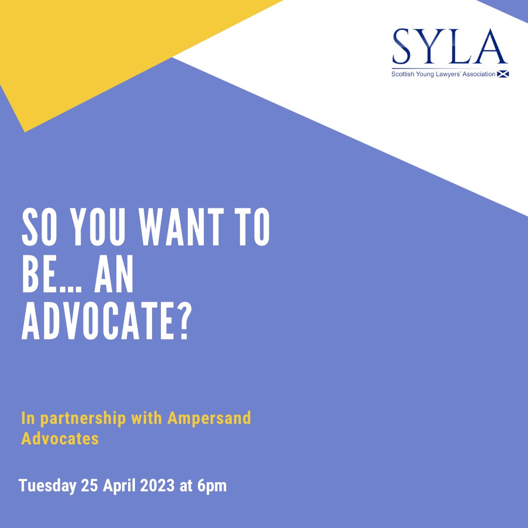 oSYLAo's tweet photo. So you want to be… an Advocate? ✅ 

Have you ever wondered what life is like as an Advocate? How do you make that jump from life as a solicitor or trainee?

1/3 https://t.co/svTV10famn