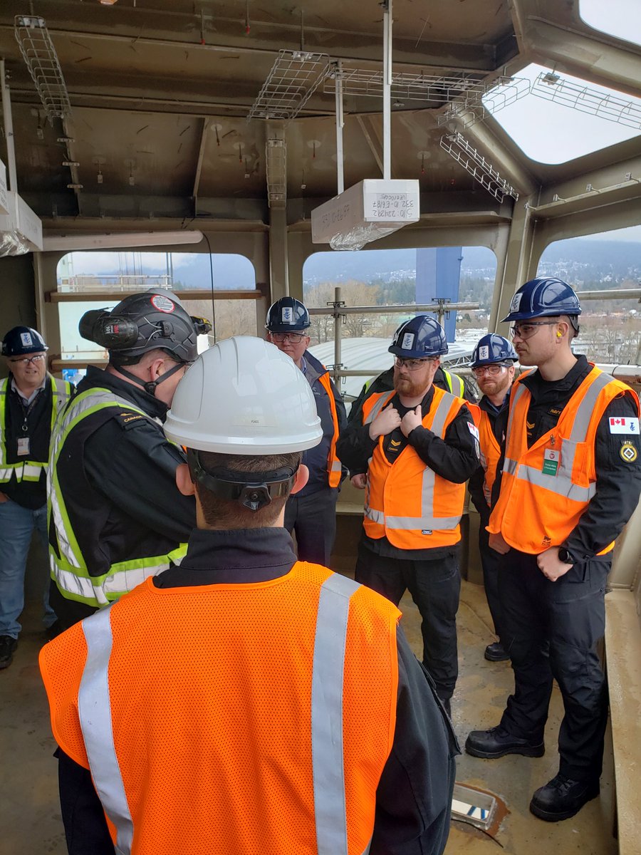 RCNintheUSN's tweet photo. Had a great outing a week ago, where the Fleet Chief and I, along with several PRO sailors and a few Fleet Bosn's had the opportunity to visit JSS 1 (aka the future HMCS PROTECTEUR).  Happy to report that the hull is now in one full piece...and it is simply massive. https://t.co/cB44idZUzi