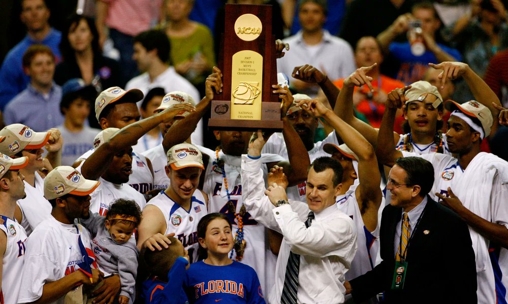 CBSSportsCBB's tweet image. The only school to win a national championship in football and men's basketball in the same season: @FloridaGators 🏆