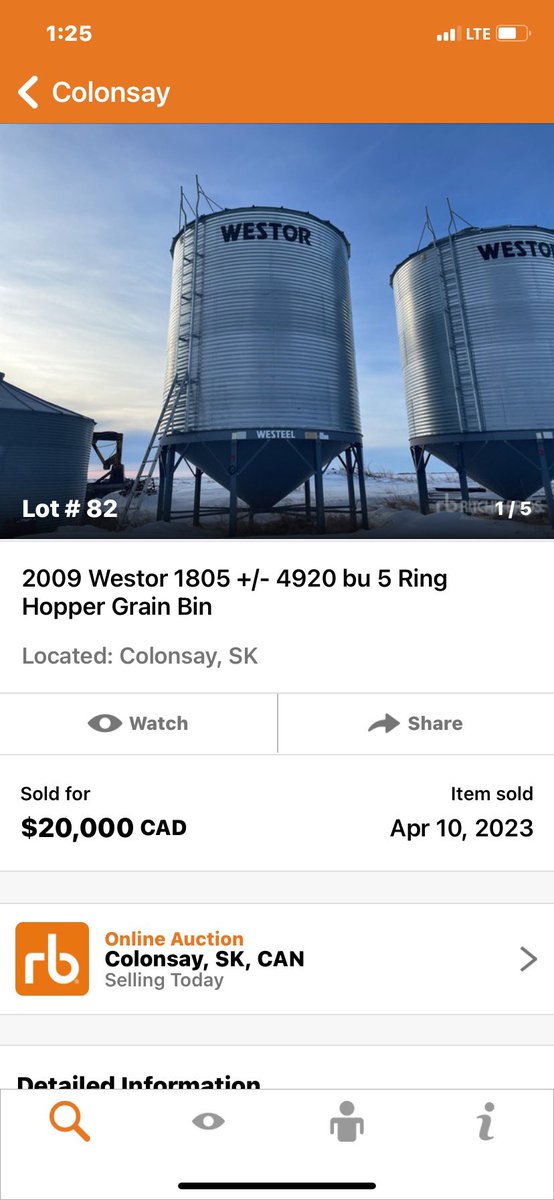 This bin is plus shipping and no air. We have new 1805 bins for $18500 plus shipping with no air. Use your head people….