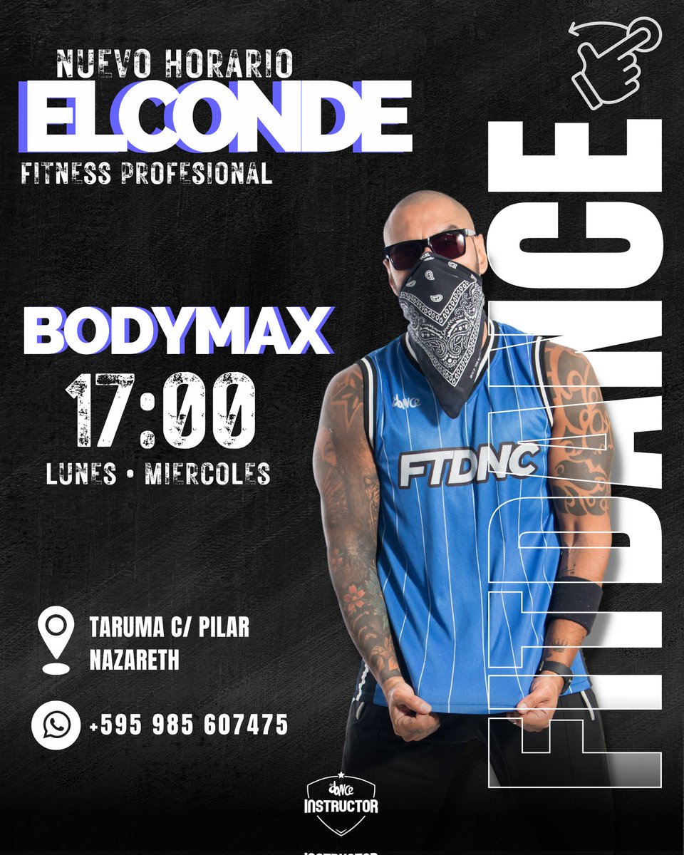 elcondefitpro's tweet photo. Unite vos también a las Clases 
#FitDance #ElConde🇵🇾 

📍BODYMAXGYM 
🕒 09:00 Nuevo Horario⚠️
🕒 17:00 Nuevo Horario⚠️

📍ELCONDEINDAHOUSE 
🕒18:30 #DobleDosis🎉🎉
🕒19:30 🎉🎉

Unite vos también a la comunidad de danza mas grande del planeta 

📱0983 564 445 WhatsApp https://t.co/V6hXN6y4gR