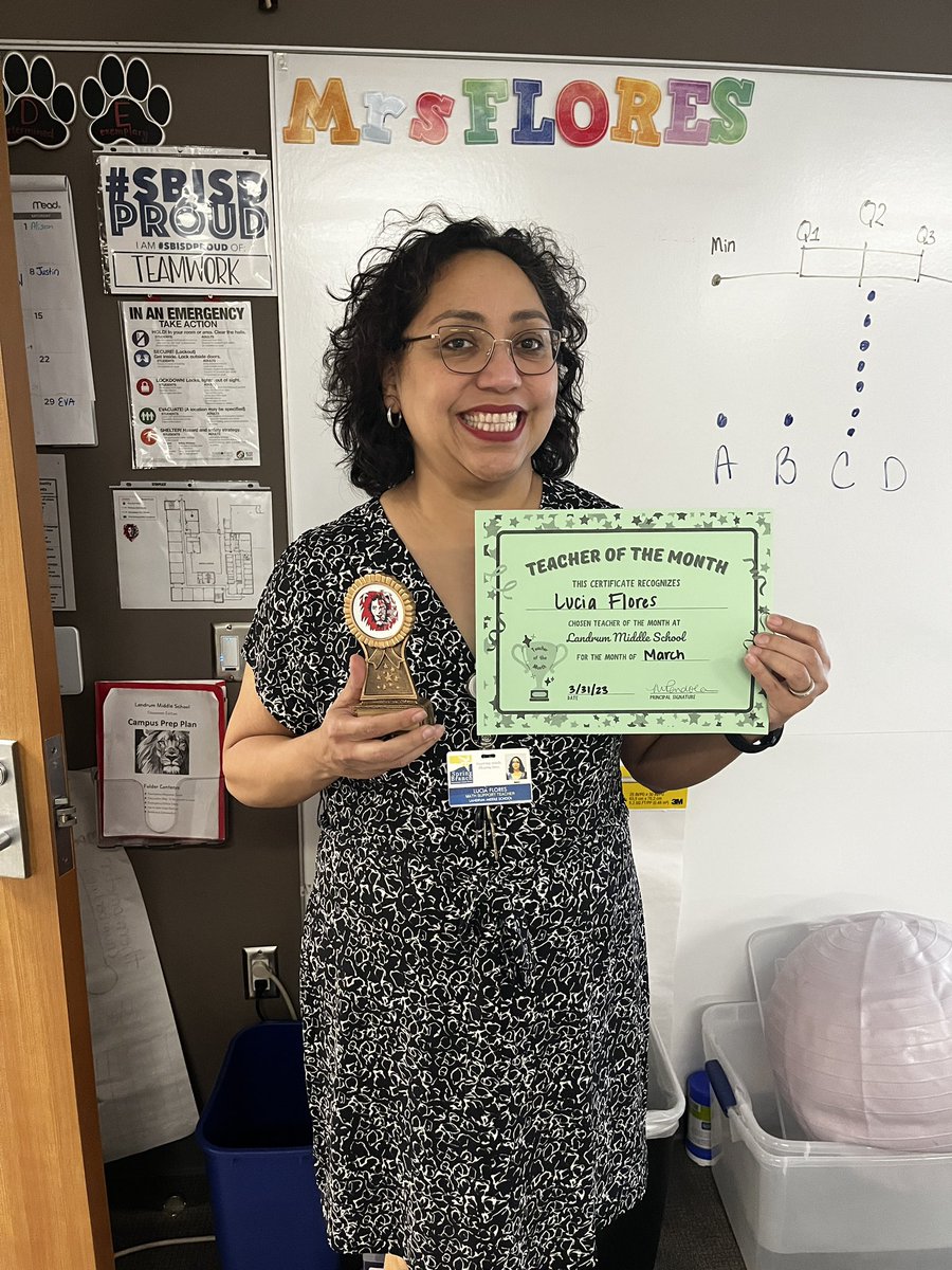 Cecilia Argueta (@msarguetamath) on Twitter photo March Teach of the Month goes to <a href="/luciafloresjd/">Lucia Flores</a>! Thank you for all that you do for our students and staff here <a href="/LandrumMS/">Landrum MS Lions 🦁 #MoralCompass</a> ❤️🦁 March Teach of the Month goes to <a href="/luciafloresjd/">Lucia Flores</a>! Thank you for all that you do for our students and staff here <a href="/LandrumMS/">Landrum MS Lions 🦁 #MoralCompass</a> ❤️🦁