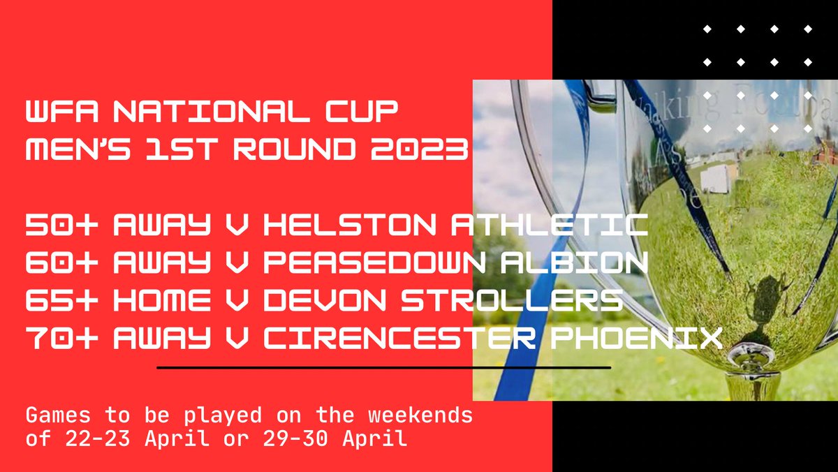 exeterstrollers's tweet photo. Exciting times coming up for our 4 sides in the @thewfauk National Cup #walkingfootball 🔴⚫️ https://t.co/EUTUAjsFfR