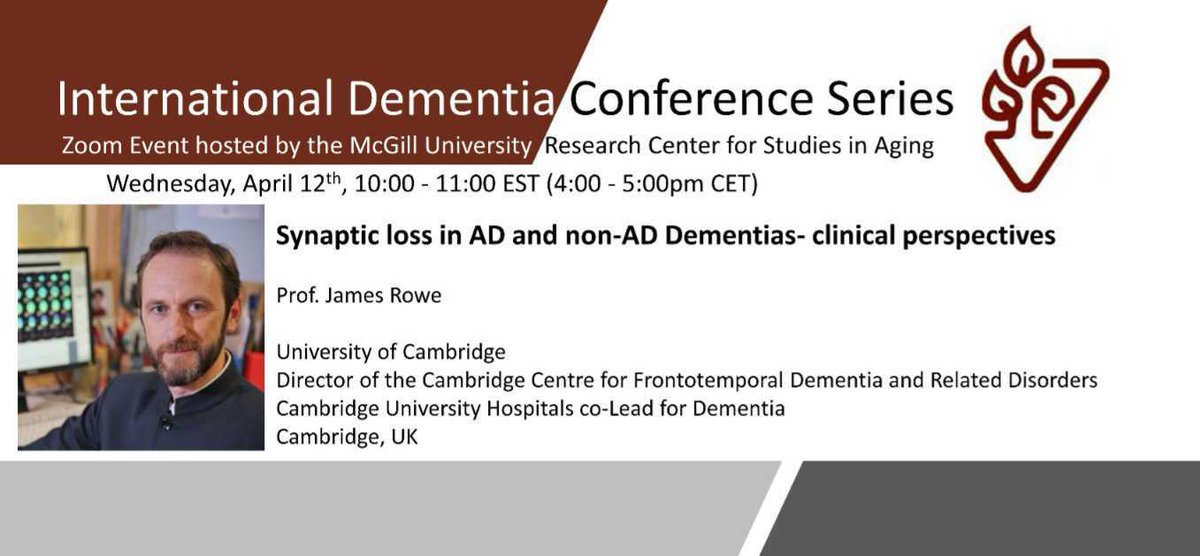This week we will host Prof Rowe <a href="/CambridgeFTD/">Cambridge FTD</a> at our <a href="/_IDCS_/">International Dementia Conference Series</a> on synaptic biology and health: join us <a href="/AKumar_KI/">Amit Kumar</a> <a href="/andreia_rocha_/">Andreia Rocha</a> <a href="/KunachP/">Peter Kunach</a> <a href="/erzimmer/">Eduardo Zimmer 🦋</a> <a href="/pedrorosaneto/">Rosa Neto, Pedro -</a> and do not miss the discussion on synaptic biomarkers and clinical perspectives!

(DM or email for the link)