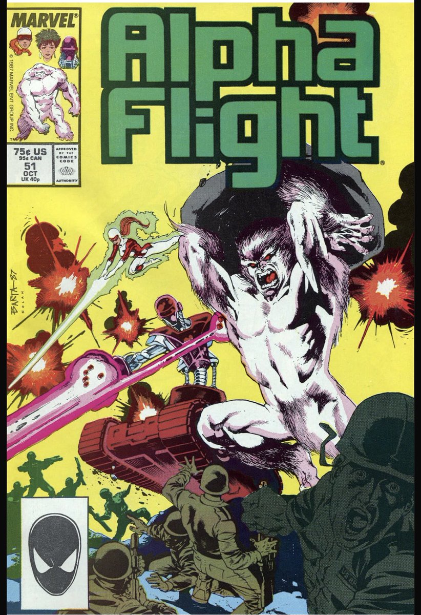 Jim Lee first page ever in comics Alpha Flight #51 #xmen
