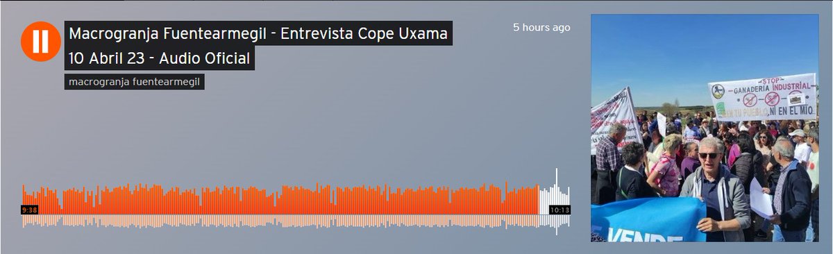 HOY TAMBIÉN EN COPE UXAMA! "No queremos contaminar nuestros recursos naturales. No es justo para los/as vecinos/as de nuestros pueblos"
#StopMacrogranjaFuentearmegil #Soria #StopGanaderíaIndustrial 

Escucha lo que defendemos en esta entrevista👉 soundcloud.com/macrogranja-fu…