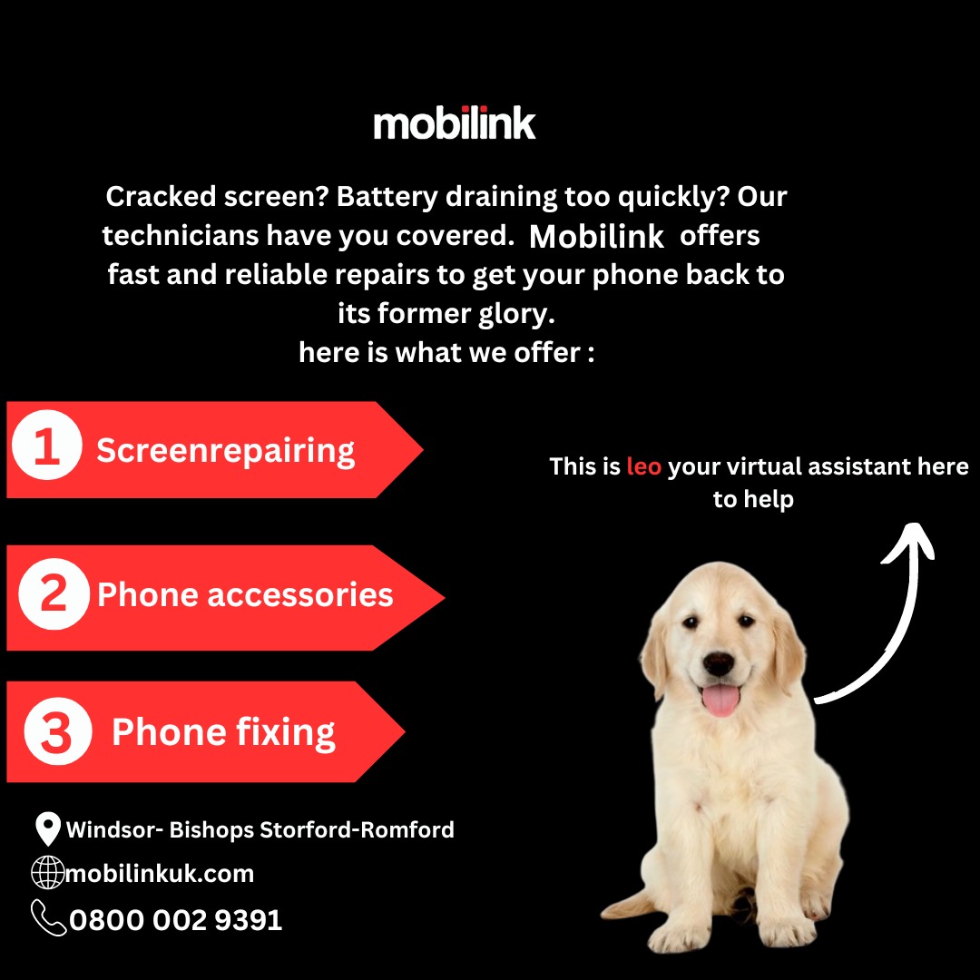 We got solutions to all your problems!!
--------------
📍 Romford
📍 Bishop's Stortford
📍 Windsor
London, United Kingdom
-------- 
#mobilinkuk #phonerepair #goldenretriever #mobilecases